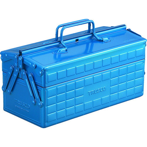 TRUSCO 2段手道具箱 350X160X215 青色 ST-350-B