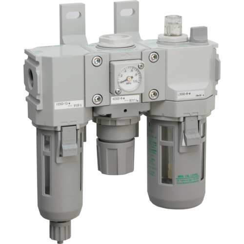 CKD FRLユニット F.R.Lコンビネーション 接続口径3/8 C2500-10-W-F