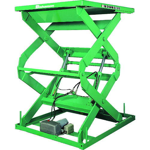 【送料別途】【直送品】ビシャモン テーブルリフト 1TON 均等荷重1000kg 揚程1400mm 2X10911B｜工具屋「まいど！」
