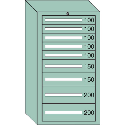 【送料別途】【直送品】OS 中量キャビネット 間口693&times;奥行557&times;高さ1281mm 6-1211｜工具屋「まいど！」