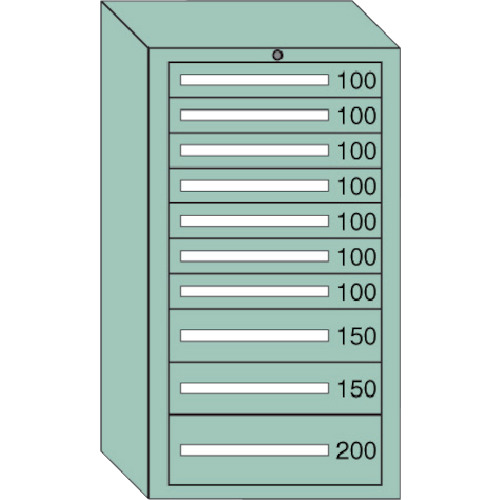 【送料別途】【直送品】OS 中量キャビネット 間口693×奥行557×高さ1281mm 6-1214