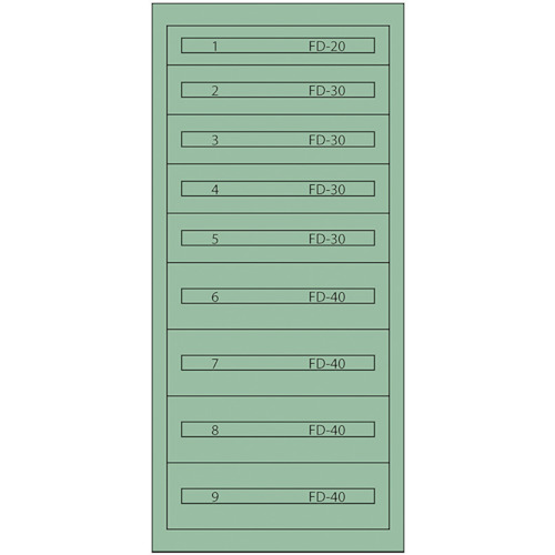 【送料別途】【直送品】ヴィドマー ファインキャビネットFC-300I(塗装色:グリーン) FC-300I