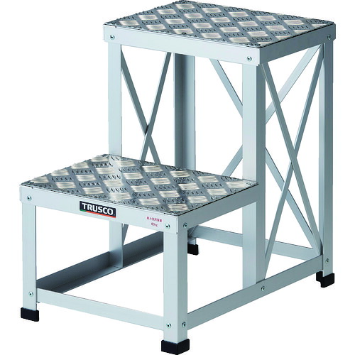 【貨物輸送別途】【直送品】TRUSCO ローハイシステムステップ 軽銀製足踏台 500X350XH500 LH-2651A