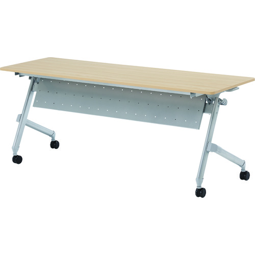 【送料別途】【直送品】TRUSCO 折りたたみ会議テーブル パネル付 1800X450 天板ダークウッド TNA-1845P-DW