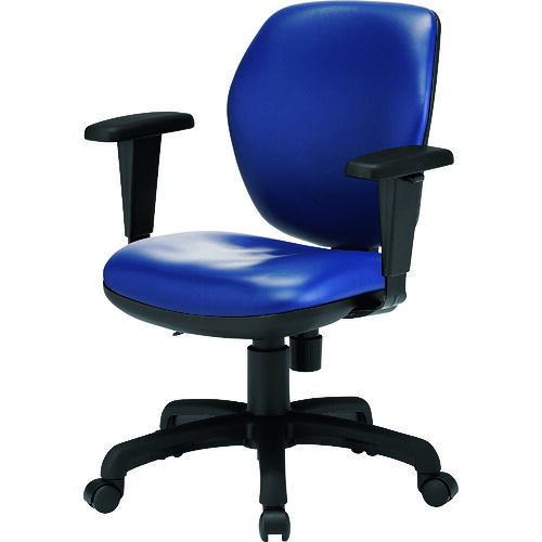 【送料別途】【直送品】TOKIO オフィスチェア FST-77L T肘付 ネイビー(レザー) FST-77ATLNV