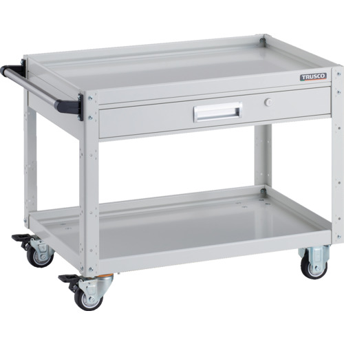 TRUSCO イーグルワゴン 750×500×H600 引出付 ウレタン車輪 ホワイト EGW-672VU-W