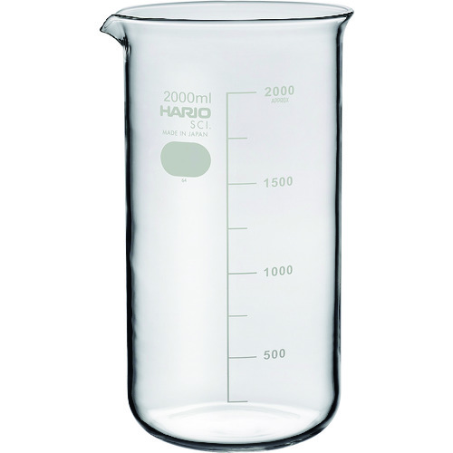 HARIO トールビーカー 準拠集団目盛付 2000ml 結核症-2L-SCI 容器・試験管-ビーカー