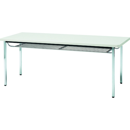 【送料別途】【直送品】TRUSCO 会議用テ-ブル 1200X600XH700 下棚付 丸脚 ホワイト TDST1260-W 35,551円