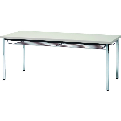 【貨物輸送別途】【直送品】TRUSCO 話し合い用テ-ブル 1500X750XH700 下棚付 丸脚 ニュー薄墨色 TDST1575-NG