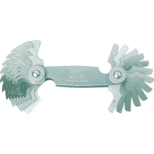 TRUSCO ピッチゲージ 測定範囲0.25～2.5mm 60°28枚組 156