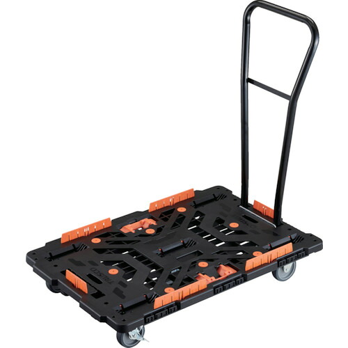 TRUSCO 連結式樹脂製平台車 ビートル 900X600 自在3輪 内2輪ストッパー付 脱着式ハンドル付 柵 とめたろう付 BT900KJ3S2H-E100T 18,567円