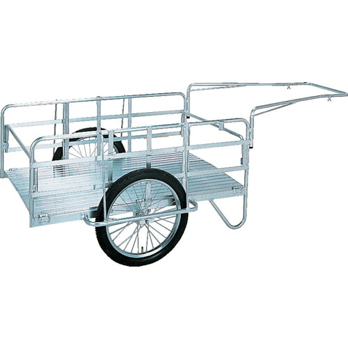 【貨物輸送別途】【直送品】昭和 軽銀折畳みリヤカー 積み上げる面(長さ×幅)1200×800粍 空気の状態入タイア S8-A2 リヤカー-花・ガーデン・DIY-ガーデニング・農業