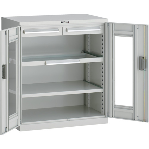 【貨物輸送別途】【直送品】TRUSCO DX型横すべり物の具収納家具 881X551XH1000 横すべり1段 アクリル樹脂扉 白いこと色 DX-31AG-W 花・ガーデン・DIY-その他
