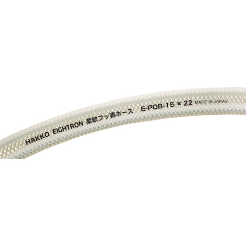 【貨物輸送別途】【直送品】ハッコウ 延性のあるフッ素導管 15×22 20m PDB-15