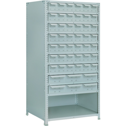 【貨物輸送別途】【直送品】TRUSCO 軽さ150型背引出付棚 900X450XH1800 実段10 TLA63S-711