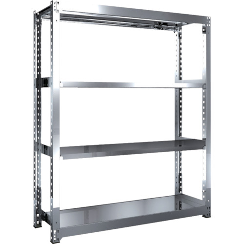 【貨物輸送別途】【直送品】TRUSCO ステンレス鋼棚 SM3型 1500X471XH1800 4段 単体 SM3-6554