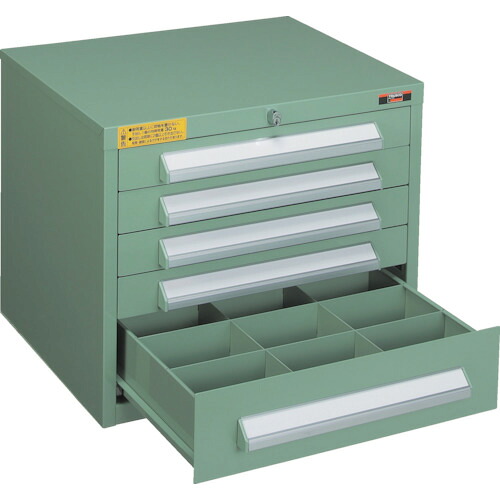【送料別途】【直送品】TRUSCO WLVR型キャビネット 500X412XH420 引出5段 緑 WLVR-423:GN|工具屋「まいど!」