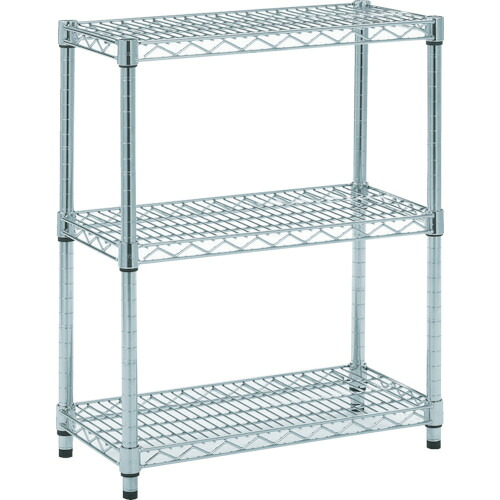 【送料別途】【直送品】TRUSCO ステンレス製メッシュラック H745XW1207XD457 3段 TSM-2443|工具屋「まいど!」