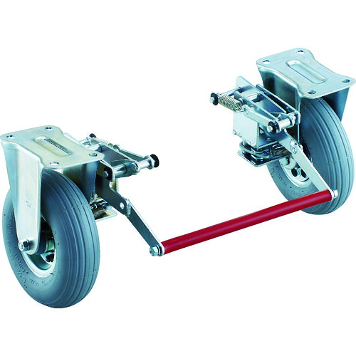 TRUSCO プレス製台車 ドンキーカート 300番用ブレーキ空気入り固定車輪付 300NARKB｜工具屋「まいど！」 27,705円