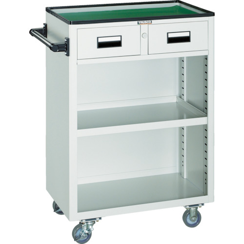 【貨物輸送別途】【直送品】TRUSCO 手道具手押し車 600X400XH880 抽き出し・幕板付 白いこと NTS-403N-W