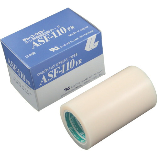 チューコーフロー フッ素樹脂粘着テープ 0.08t×100w×10m ASF110FR-08X100