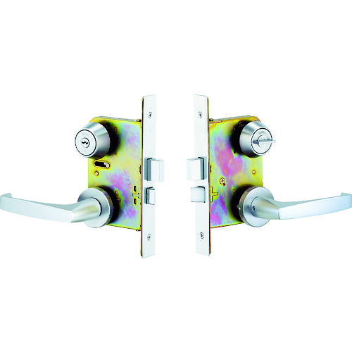MIWA 木製ドア用レバーハンドル錠 WLA20-1 シリンダーU9バックセット51mmケース深さ72mm扉厚33～42mm TRWLA20-1