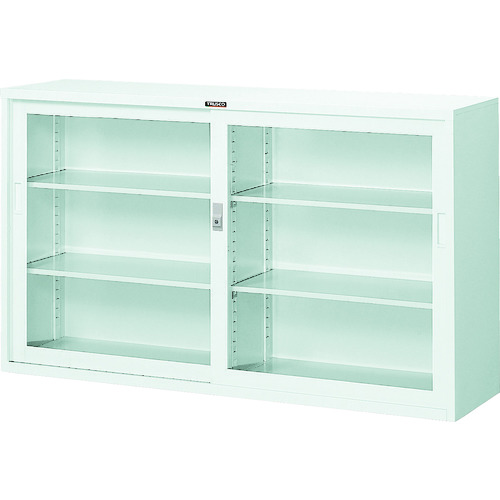 【送料別途】【直送品】TRUSCO スタンダード書庫(D400) ガラス引違 1500XH880 W色 W305G｜工具屋「まいど！」