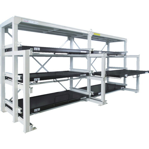 【送料別途】【直送品】日向 フルスライド式収納棚 スライダーラック N8W-1500×800×450H N8W-1500