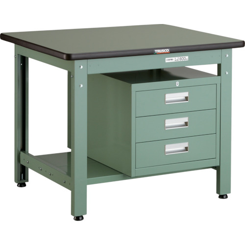 【送料別途】【直送品】TRUSCO GWR型作業台 900X750XH740 3段引出付 GWR-0975D3