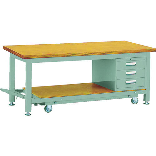 【貨物輸送別途】【直送品】TRUSCO STWC型御勤め台 1500X750XH740 3段引出付 STWC-1500D3