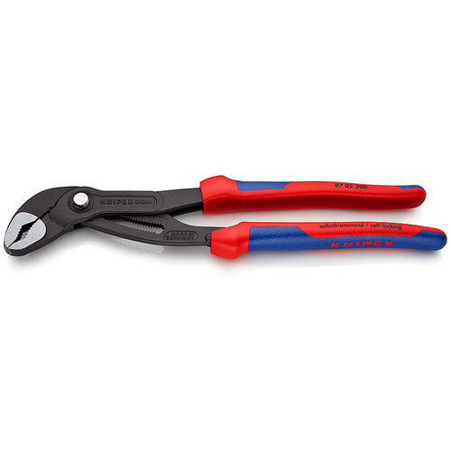 KNIPEX ウォーターポンププライヤー コブラ コンフォートハンドル 300mm 8702-300｜工具屋「まいど！」