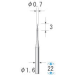 ナカニシ 電着金剛石赤ちょうちん (1Pk(袋)\u003d5本入) 刃径0.7粍 11081