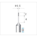 ナカニシ 超硬軸CBNバー 刃径0.5mm 12253