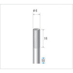 ナカニシ 超硬カッター 円筒(シングルカット・エンドカット付)刃径6mm刃長16mm 26051