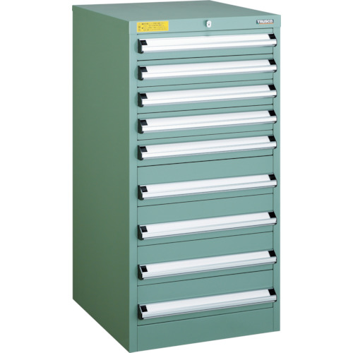 【貨物輸送別途】【直送品】TRUSCO VE5S型中量収納家具 500×550×H1000 抽き出し9段 VE5S-1006