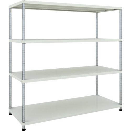 【送料別途】【直送品】TRUSCO スチールラック フェニックスラック 1500X600 4段 W色 抗菌粉体塗装 PER-5564-W|工具屋「まいど!」