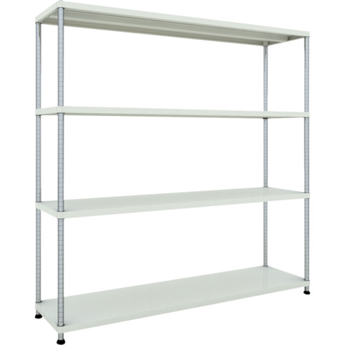 【送料別途】【直送品】TRUSCO スチールラック フェニックスラック 1800X450 4段 W色 抗菌粉体塗装 PER-6644-W