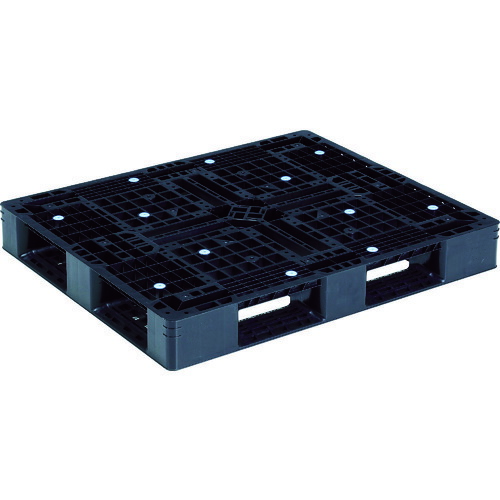 【貨物輸送別途】【直送品】サンコー リサイクルプラスチックパレット 812951 黒 SK-D4-1012-9-BK