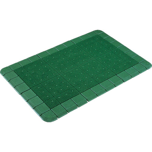 【貨物輸送別途】【直送品】兀鷹 エバック 室外用つや消し ハイローリングマットDX #12 900mm×1200粍 緑 F-121-12:GN