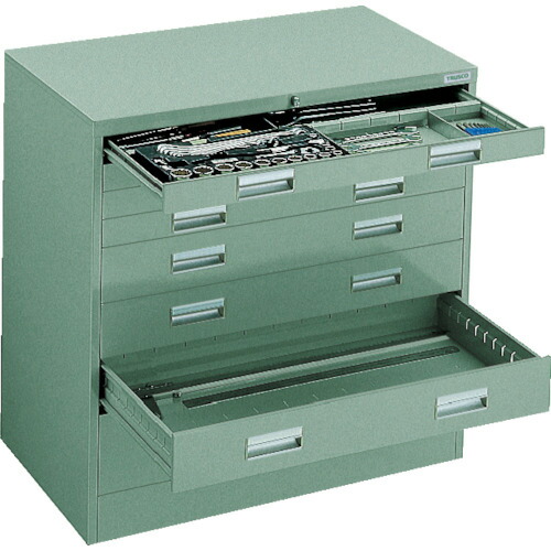 【貨物輸送別途】【直送品】TRUSCO WVR型収納家具 880X500XH880 抽き出し8段 WVR-L8W