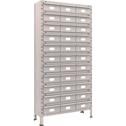 【送料別途】【直送品】TRUSCO スチールラック 軽量棚 875X300X1800 スチール引出 大X33 ネオグレー 63V-812B11:NG｜工具屋「まいど！」