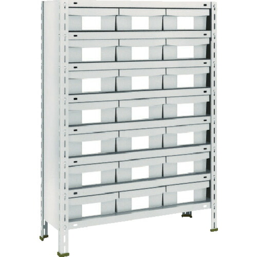 【送料別途】【直送品】TRUSCO スチールラック 軽量棚 875X300X1200 樹脂引出NG 小X21 ネオグレー 43V-808F7:NG
