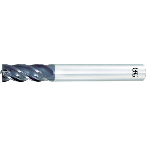 OSG 超硬スクエアエンドミル FXコート4刃ショート(防振型多機能) 刃径8mm 刃長19mm 全長80mm 8529080 UP-PHS-8