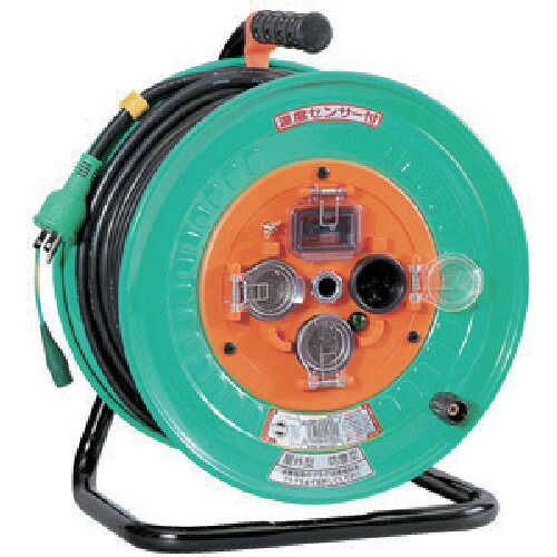 日動 防雨防塵型電工ドラム100V 50m アース付 過負荷漏電保護兼用型 VCT2.0×3 自動センサー NW-EK53 NW-EK53