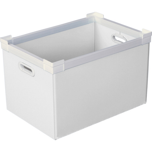 【送料別途】【直送品】KUNIMORI プラダン NSコンテナ 50L(SWコーナー)ホワイト 78300-NS50L-WH
