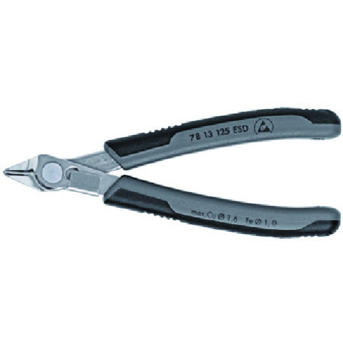KNIPEX エレクトロニクス スーパーニッパー 125mm リードキャッチャー 7813-125ESD｜工具屋「まいど！」