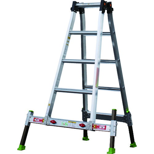 【送料別途】【直送品】ナカオ アウトリガー内蔵4脚伸縮式 兼用脚立 ダン吉 D-150 H\u003d1500 D-150