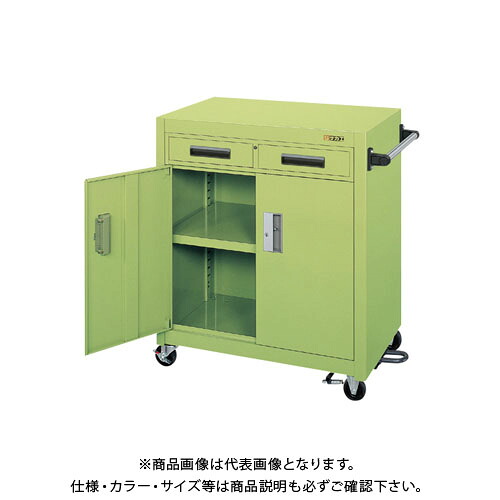 【送料別途】【直送品】サカエ パネルワゴン(フットブレーキ付) PKW-7ABR