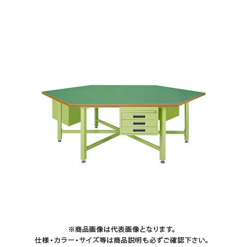 【貨物輸送別途】【直送品】サカエ 六角形やり方台・中量STW手合い SWT-24C