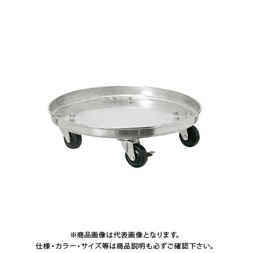 【送料別途】【直送品】オオモリ タンク運搬用台車(ゴム車) 80L/100L用 477φ×H136 1025-06